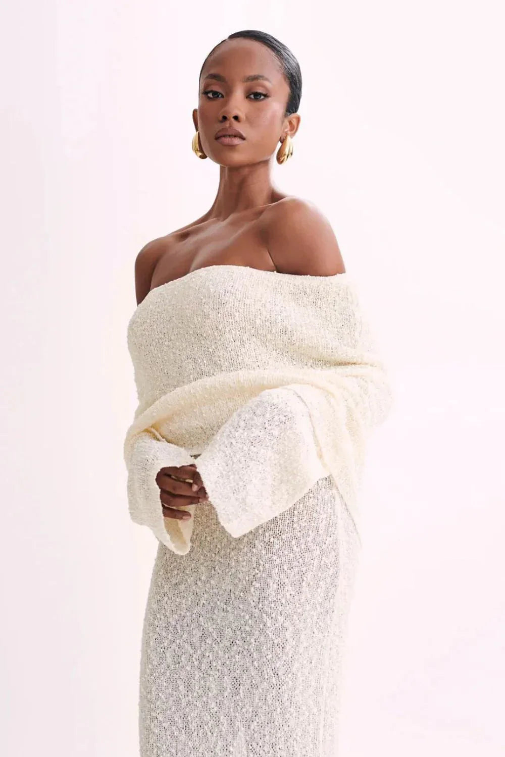 Pia Furlan™ Long elegant off-shoulder dress