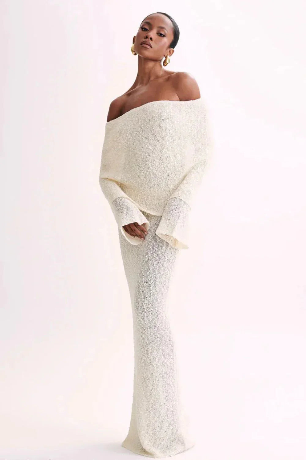 Pia Furlan™ Long elegant off-shoulder dress