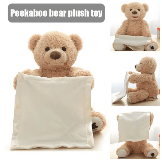 PoppiHug™ Pee-a-boo Plush Teddy Bear