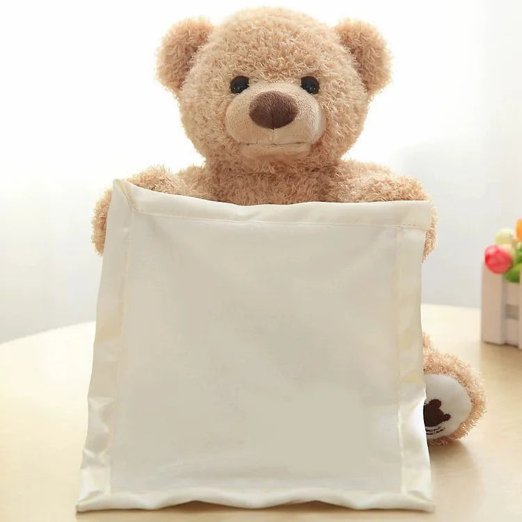 PoppiHug™ Pee-a-boo Plush Teddy Bear