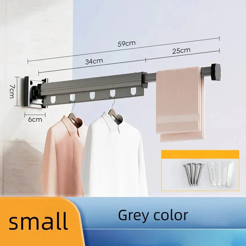RetractRack™️ Pull-out wall clothes hanger with suction cup
