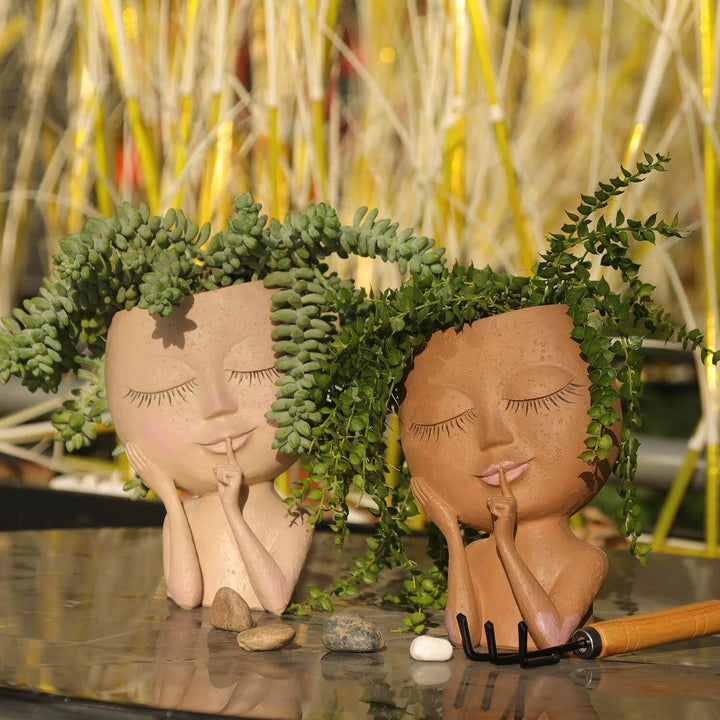 Botanica™ Flower pot with a face