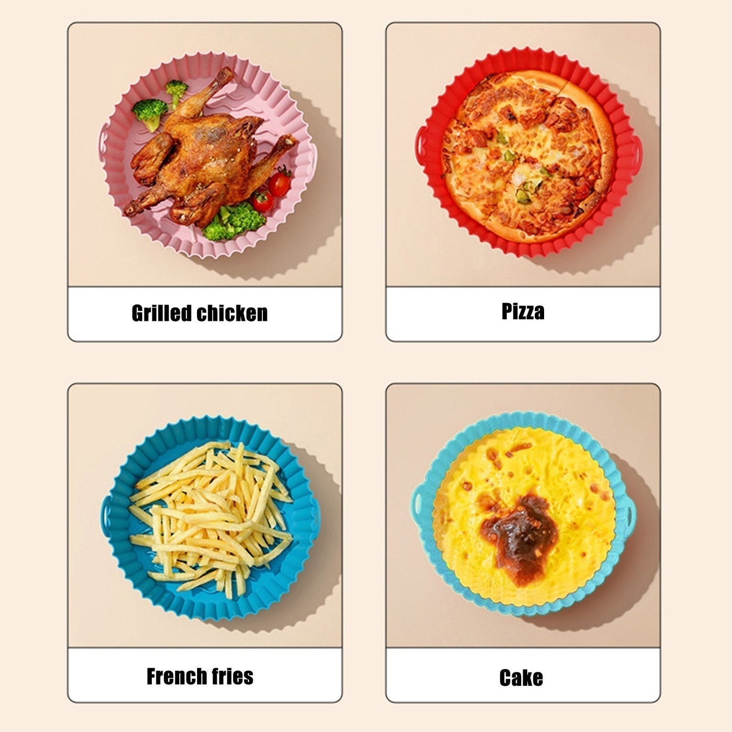 FryProtect™ Air Fryer Silicone Frying Pan