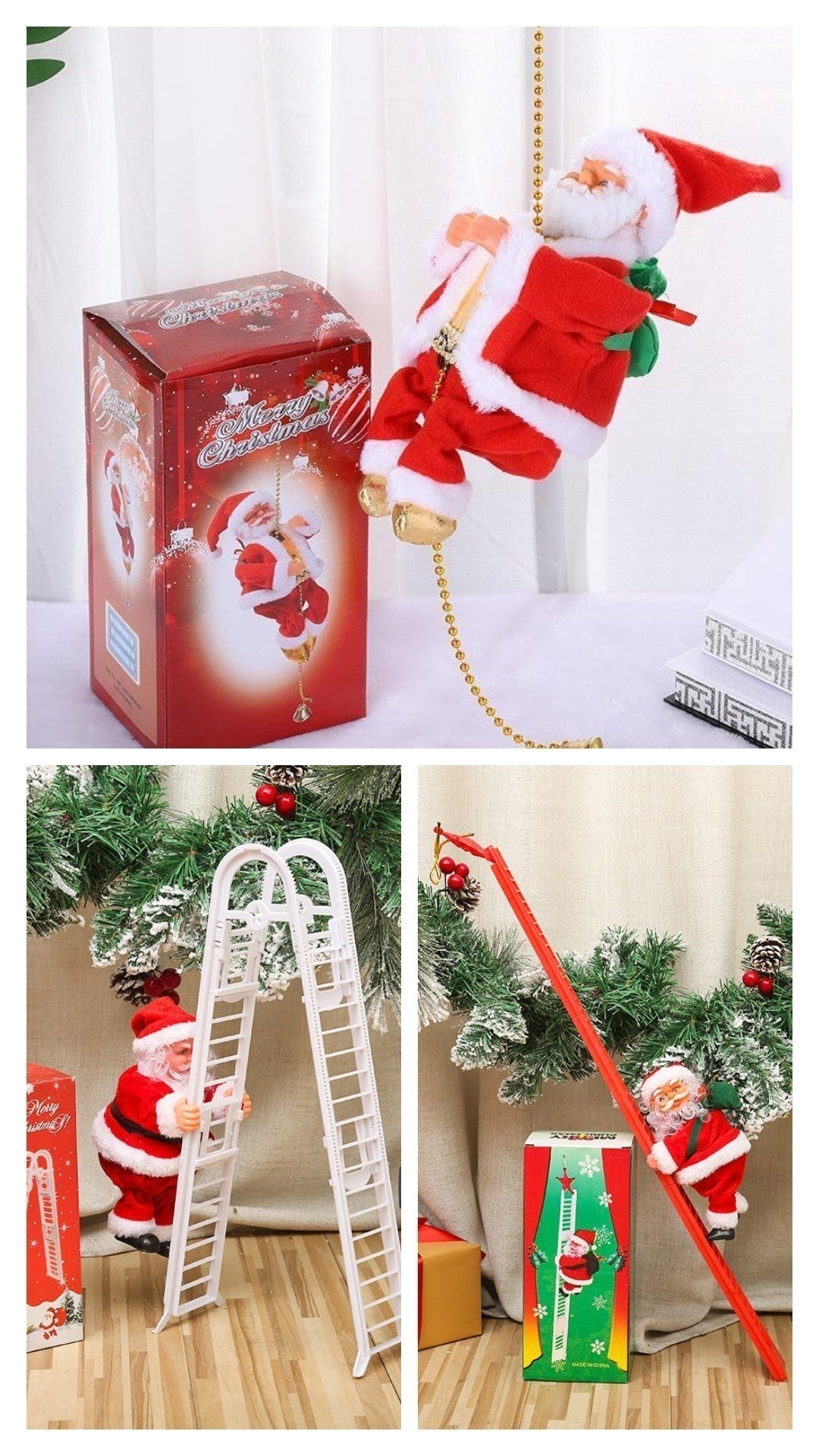 SantaRope™ Rope climbing Santa decoration
