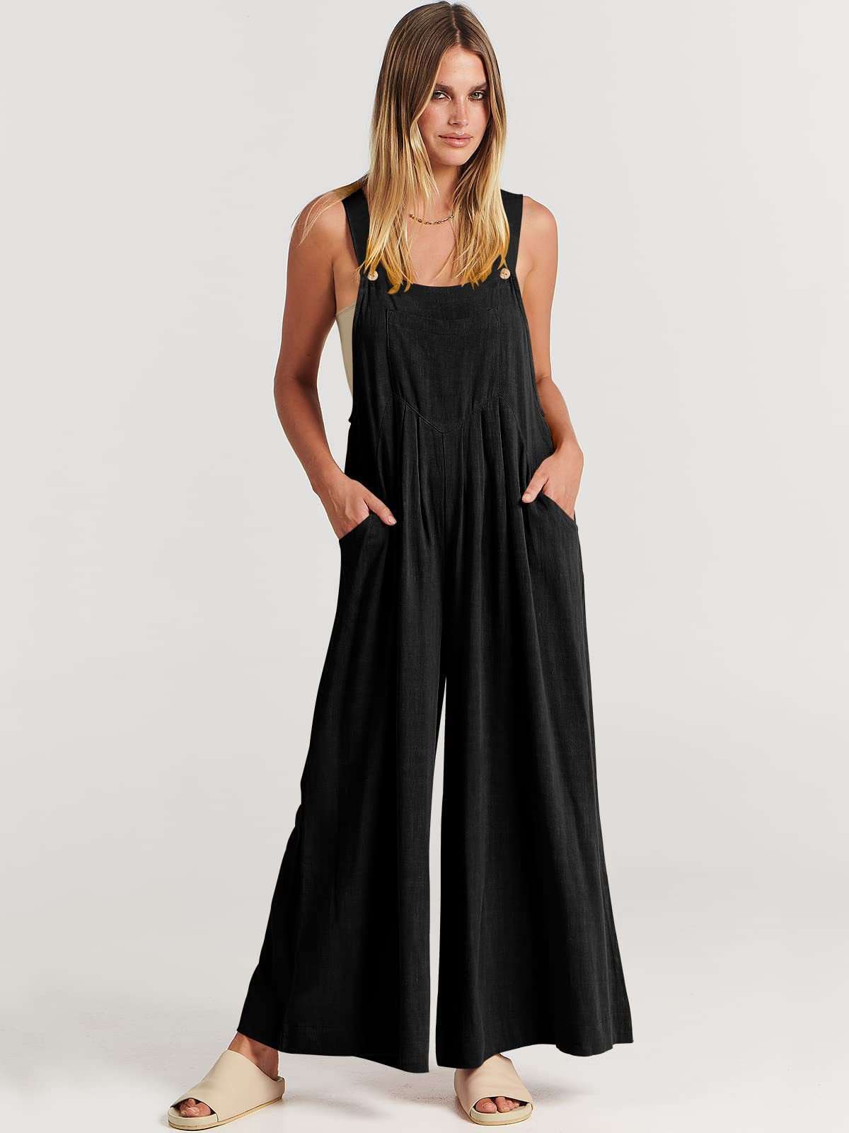 Rosabella Rizzo™️ Sleeveless Jumpsuit with Wide Legs