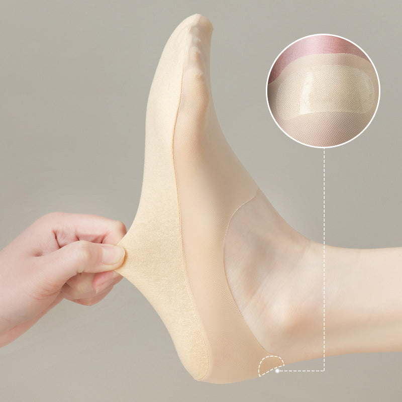 Silk Serene™ Transparent anti-slip socks