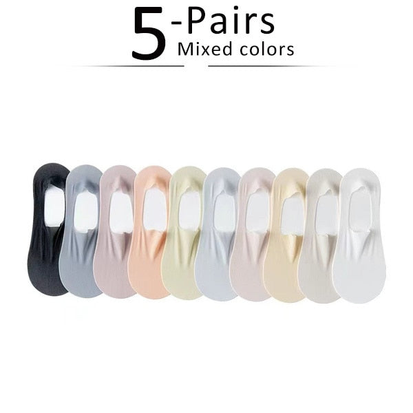 Silk Serene™ Transparent anti-slip socks