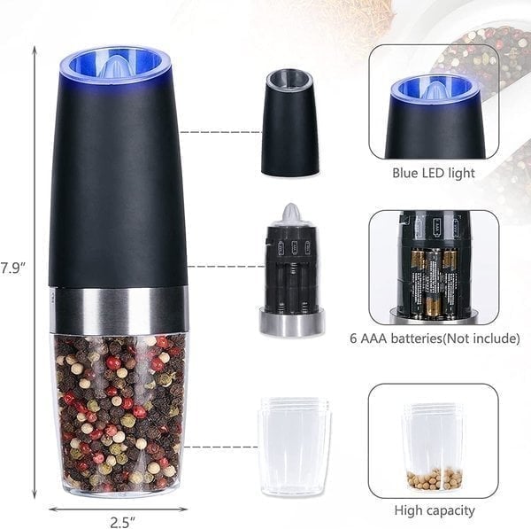 SpiceSage™ Automatic salt and pepper mills