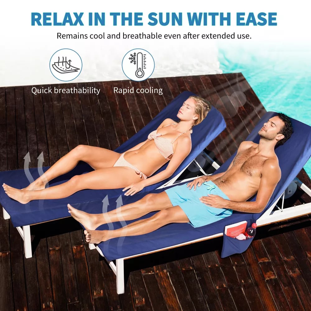 SunVibe™ Quick dry beach towel with pockets