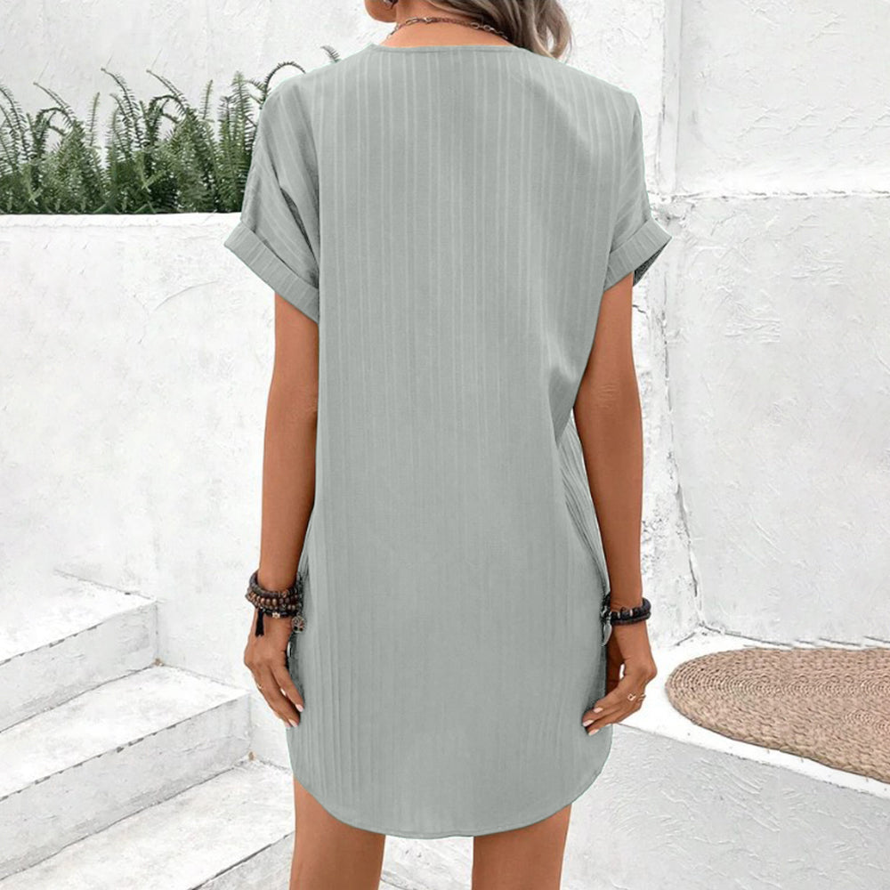 Trasea Pacini™ Casual short sleeve V-neck dress