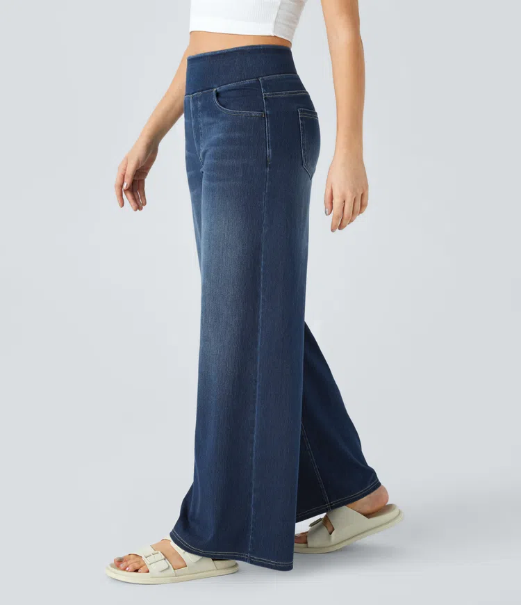 Uliva Di Rocco™ Super Stretch High-Waisted Wide Leg Jeans