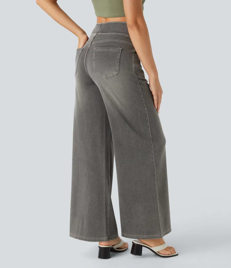 Uliva Di Rocco™ Super Stretch High-Waisted Wide Leg Jeans