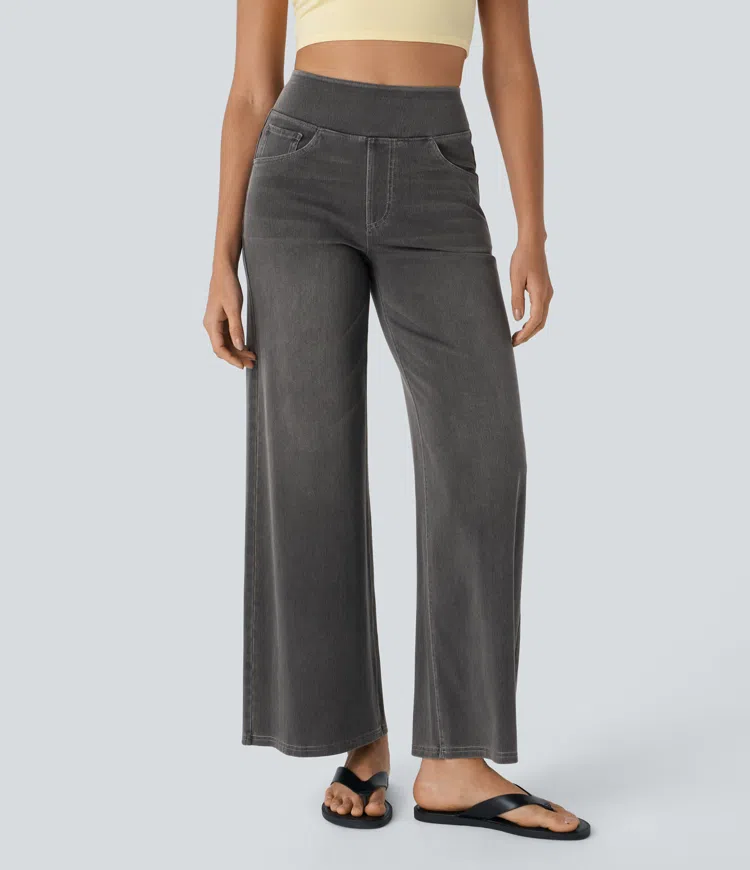 Uliva Di Rocco™ Super Stretch High-Waisted Wide Leg Jeans