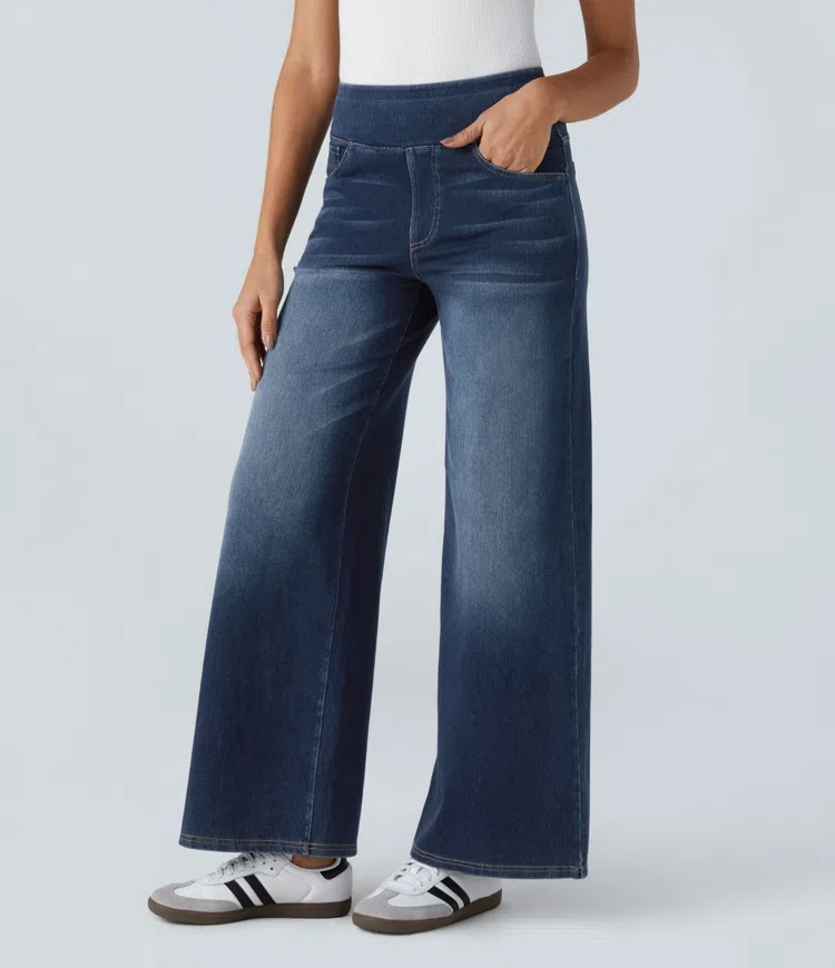 Uliva Di Rocco™ Super Stretch High-Waisted Wide Leg Jeans