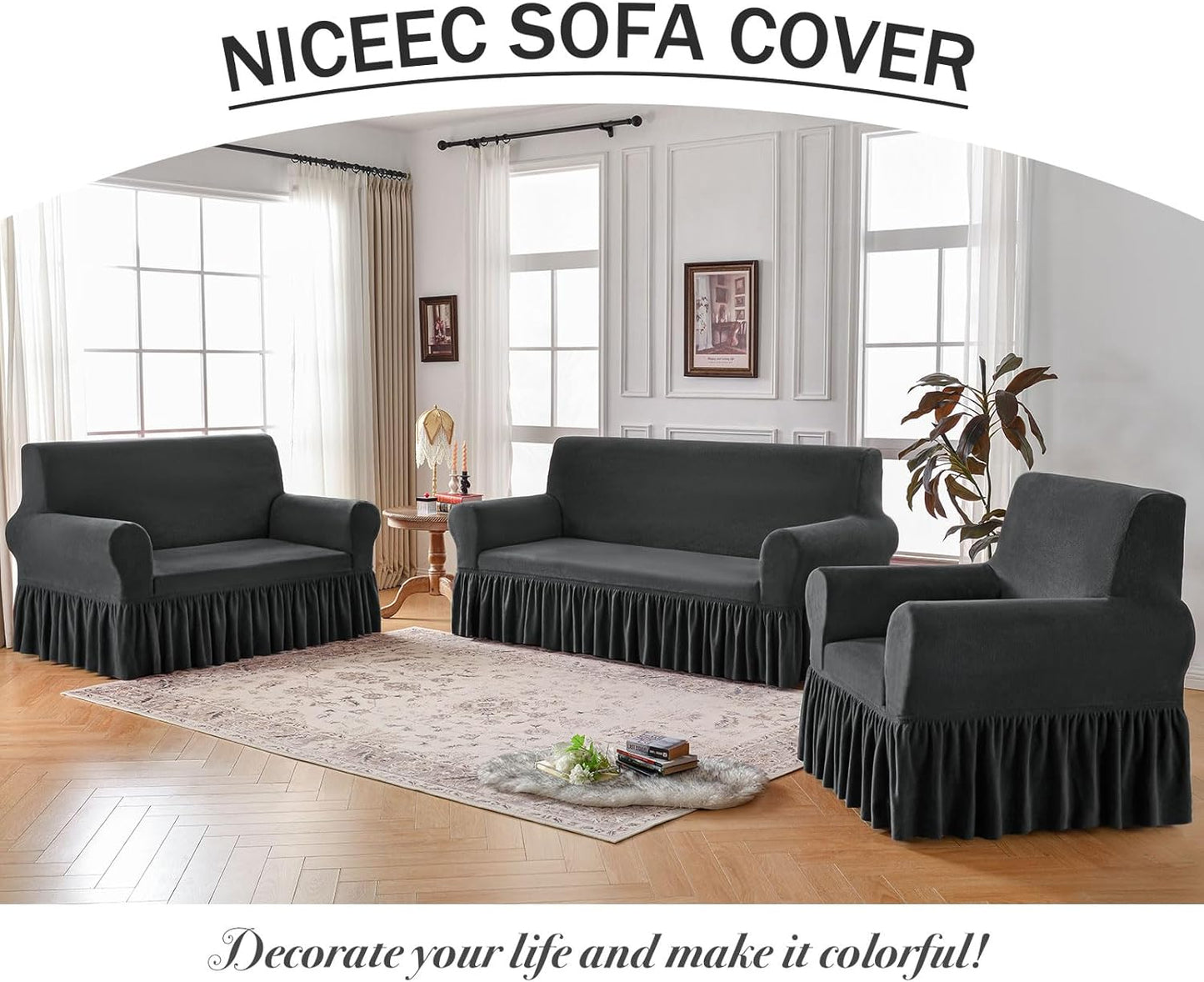 Velvexa™ Armchair Cover Thick Plush