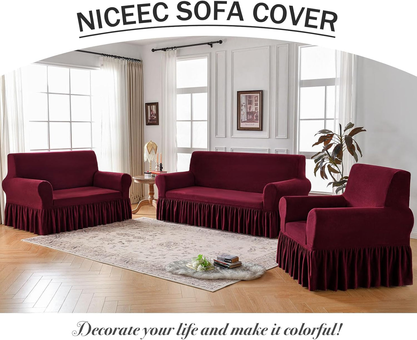 Velvexa™ Armchair Cover Thick Plush