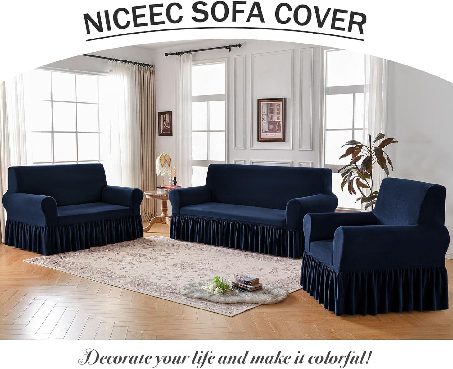 Velvexa™ Armchair Cover Thick Plush