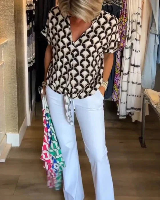 Viola Fox™ Casual top with print
