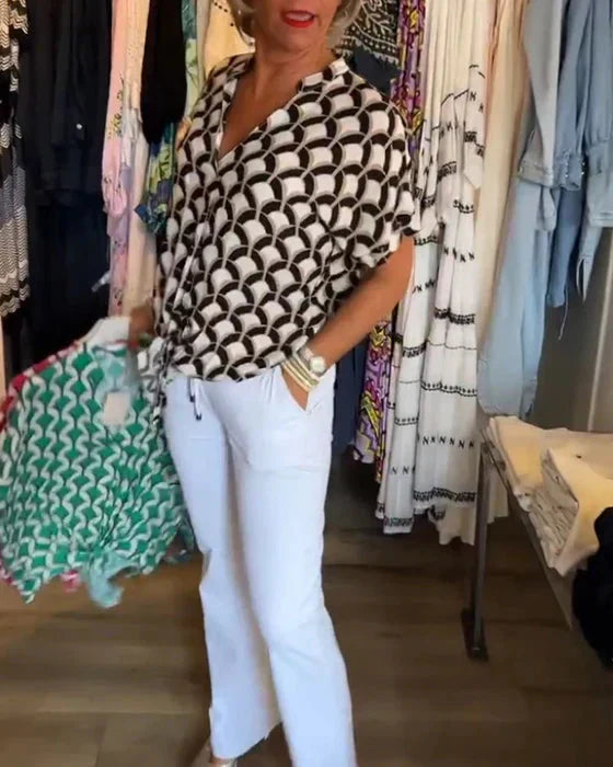 Viola Fox™ Casual top with print