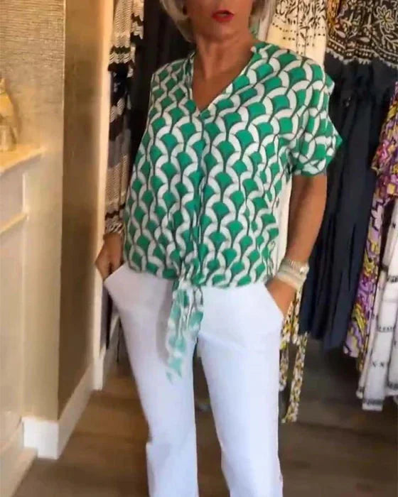 Viola Fox™ Casual top with print