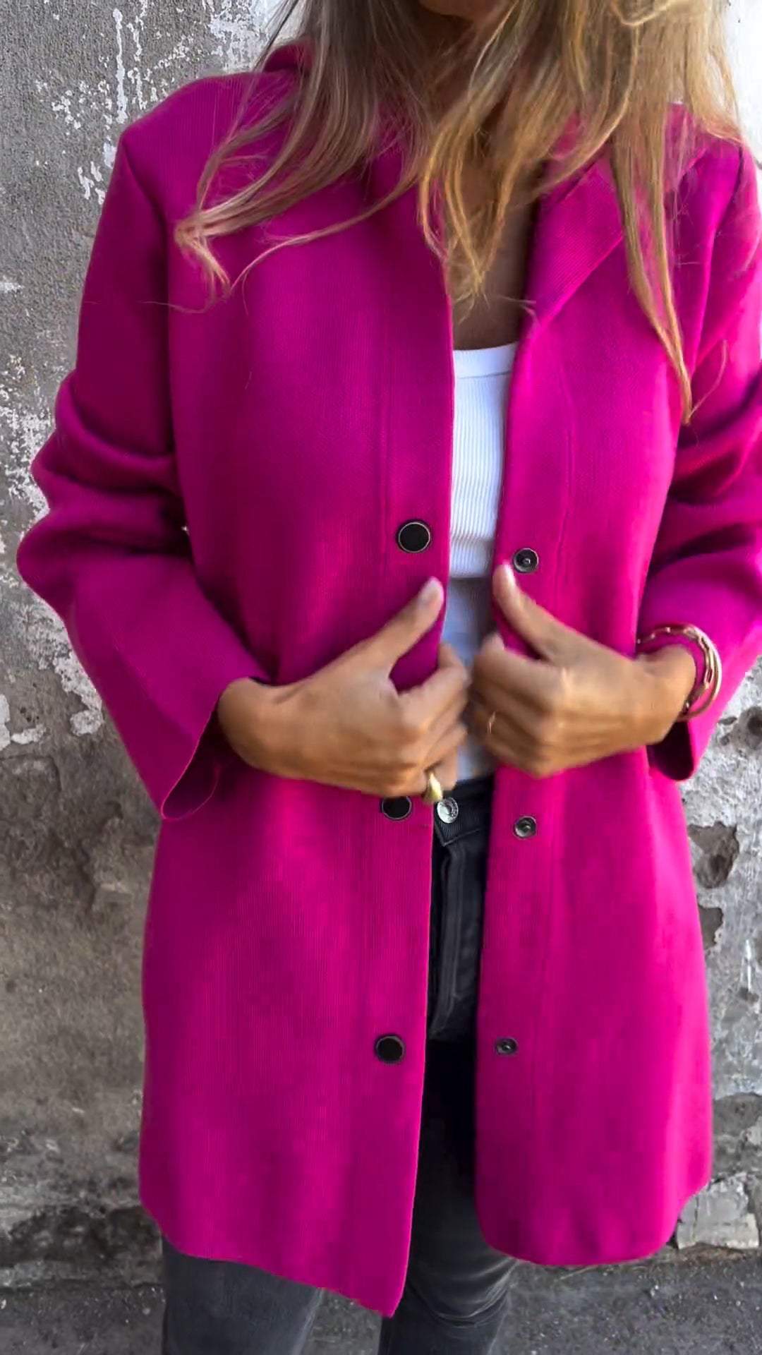 Xènia Enciso™ Casual single breasted jacket with hood