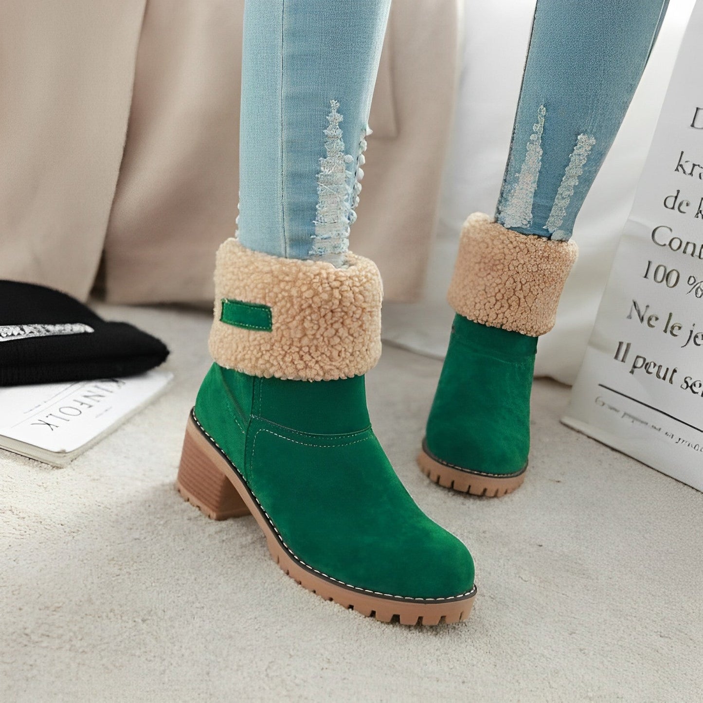 Angeline Bellamy™️ Stylish, warm woolen winter boots
