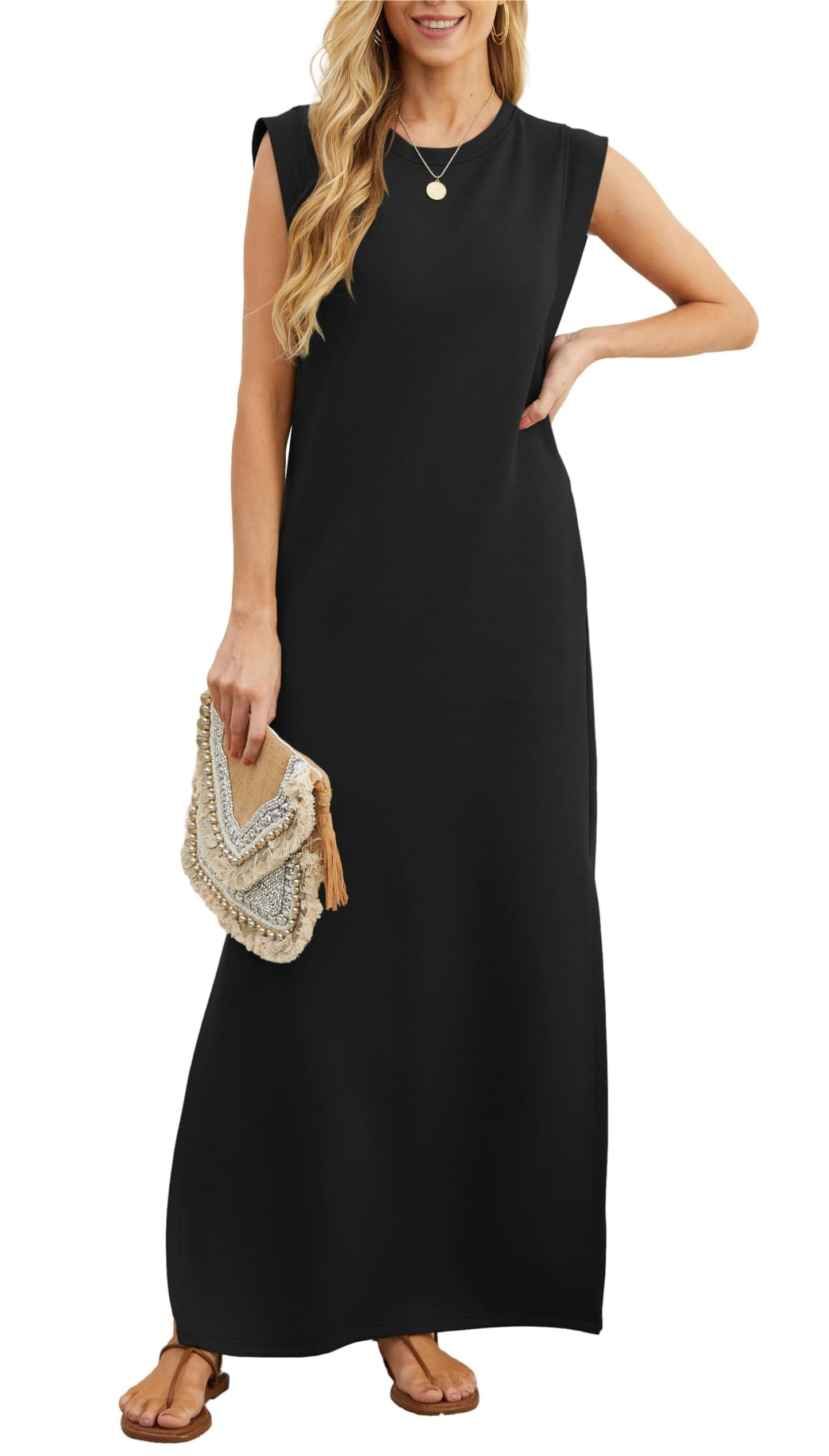 Angiolina Ghidini™ Elegant Loose Maxi Dress for Flattering Comfort