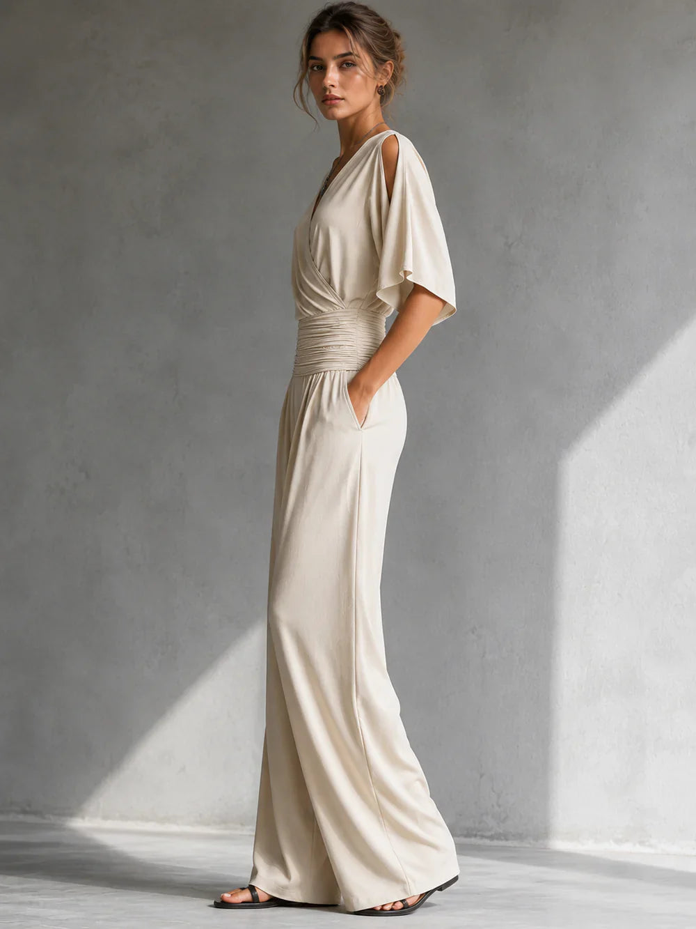 Bianca Goretti™ Soft Wrap Jumpsuit for Effortless Style