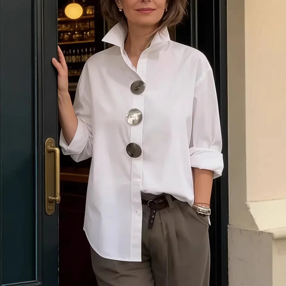 Cecilia Guidetti™ Versatile Button Blouse for Easy Outfits