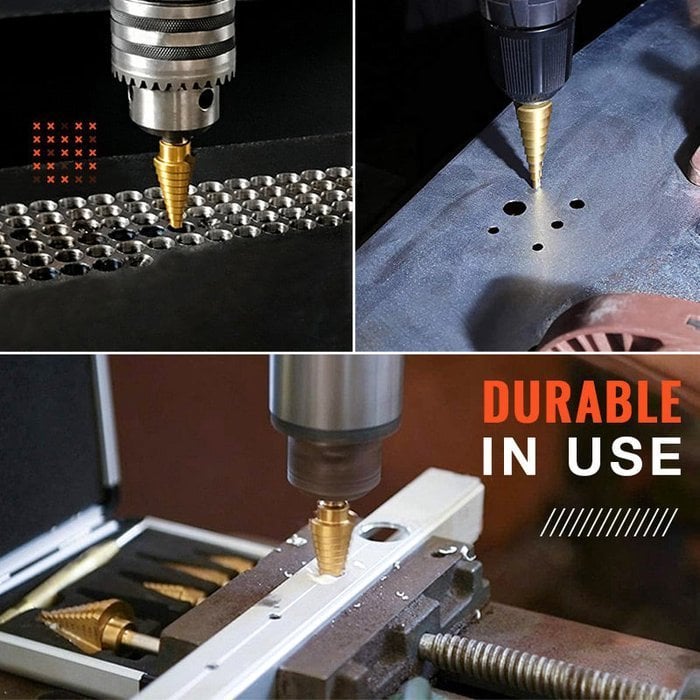 Turbo Bore™ Titanium drill bit set for drilling in metal, 6 pcs
