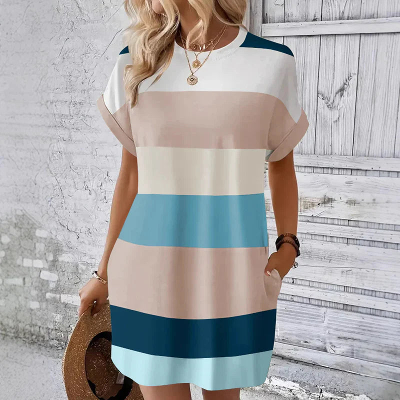 Fosca Caetani™ Effortless Round Neck Casual Dress
