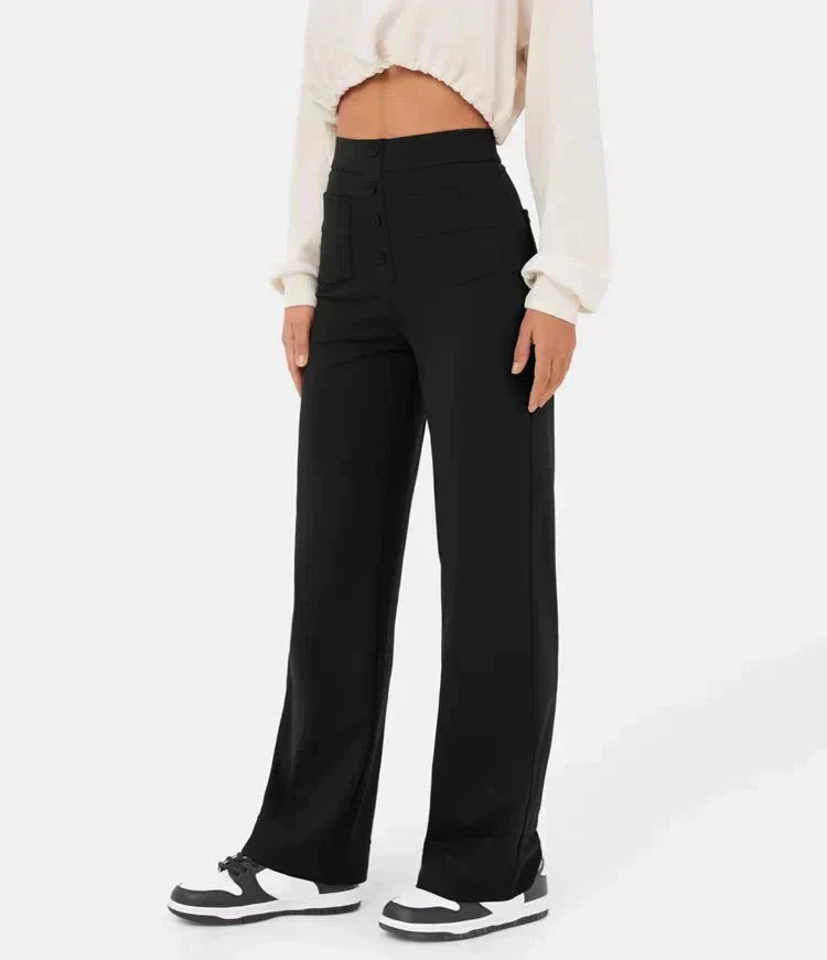 Adona™ Elasticated high-waisted trousers