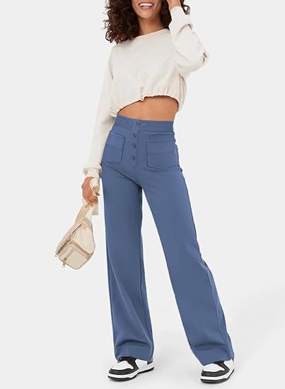 Adona™ Elasticated high-waisted trousers