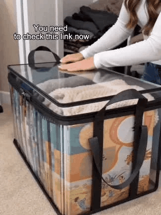 HomeVault™ Foldable Clear Storage Bag for Clutter-Free Closets