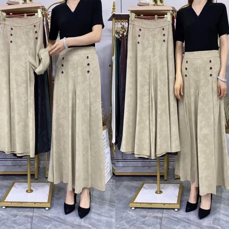Mirabelle Bousset™ Silk trousers with wide legs and high waist