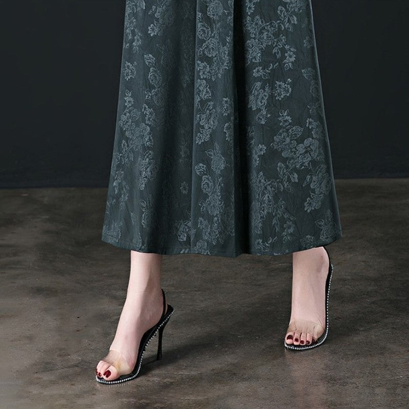 Mirabelle Bousset™ Silk trousers with wide legs and high waist