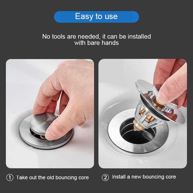 TapCleanFilter™ Stainless steel drain filter button