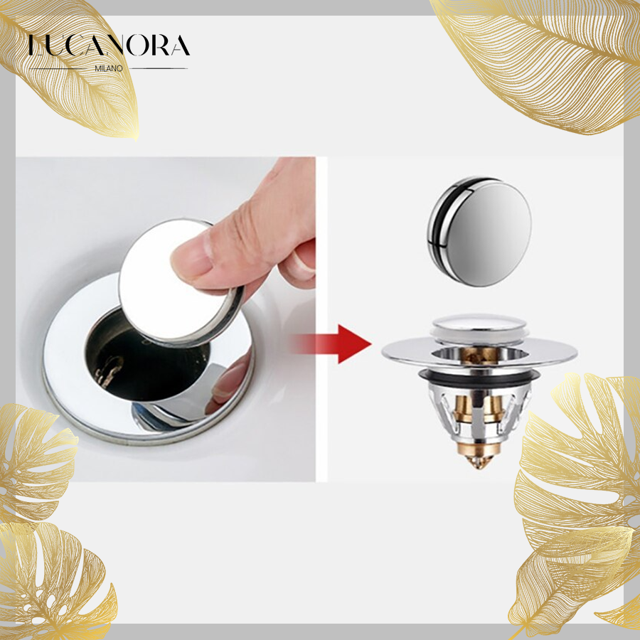 TapCleanFilter™ Stainless steel drain filter button