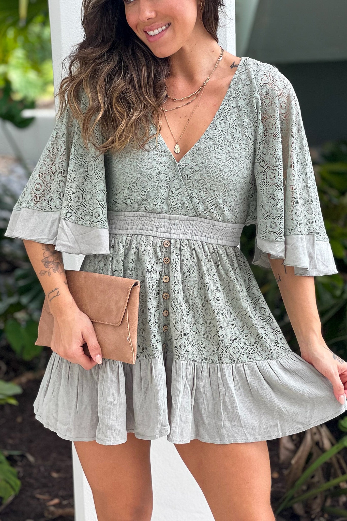 Tessa Park™ Summer romper with buttons