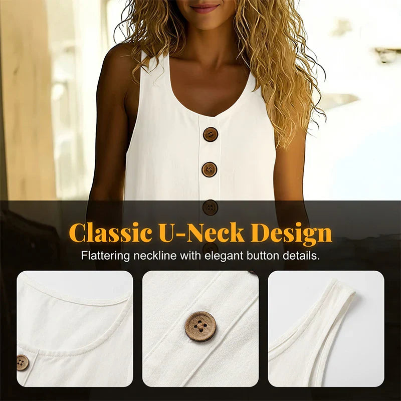 Ugolina Foresti™ Effortless Cotton Linen Dress for Warm Days
