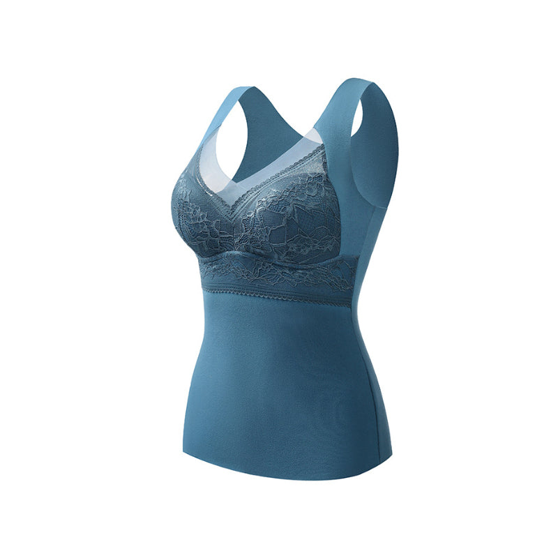 Jade Laurent™️ 2-in-1 Insulated Sleeveless Top with Built-in Bra