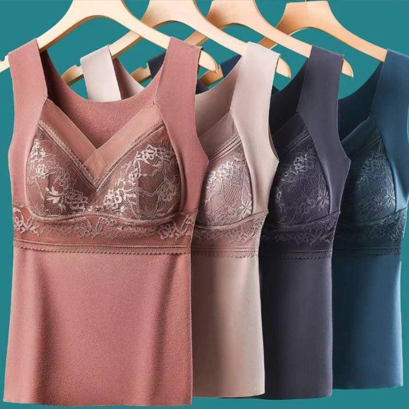 Jade Laurent™️ 2-in-1 Insulated Sleeveless Top with Built-in Bra
