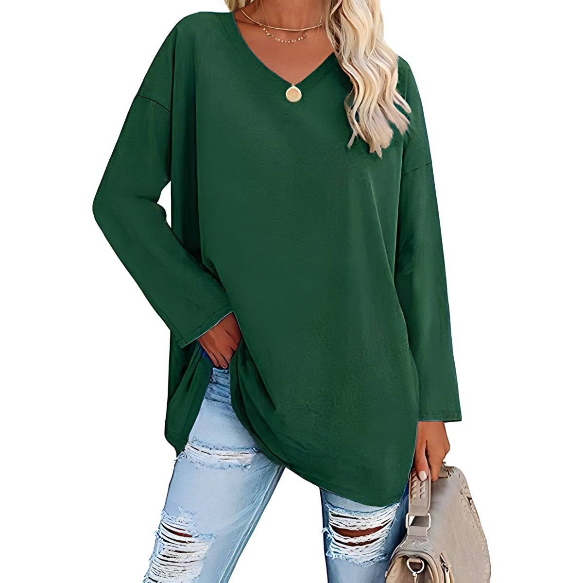 Rosalba™ Comfortable blouse with a neckline