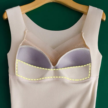 Jade Laurent™️ 2-in-1 Insulated Sleeveless Top with Built-in Bra