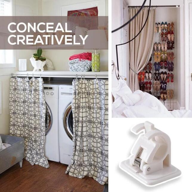 CurtainGrip™ Adjustable Curtain Grips | Never drill again!