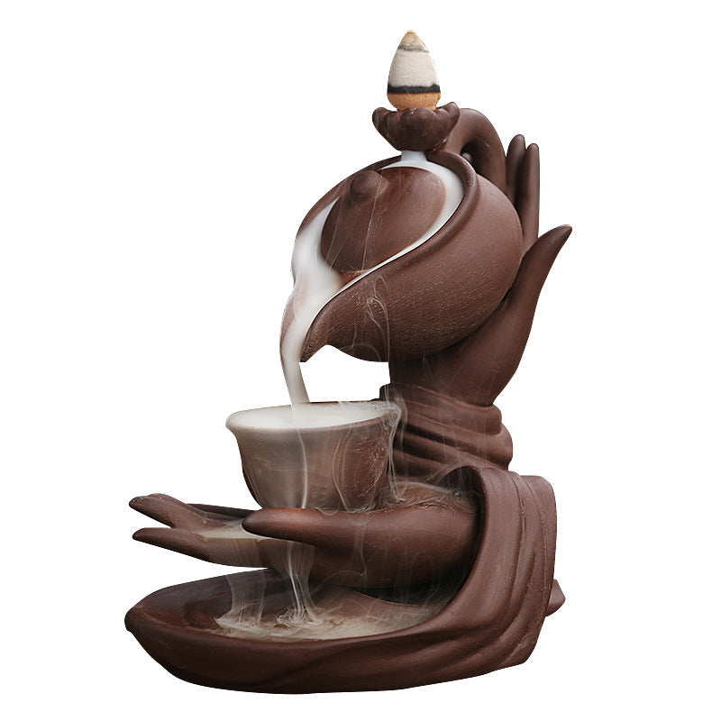ZenFlow™ Hand-held Buddha teapot for aromatherapy