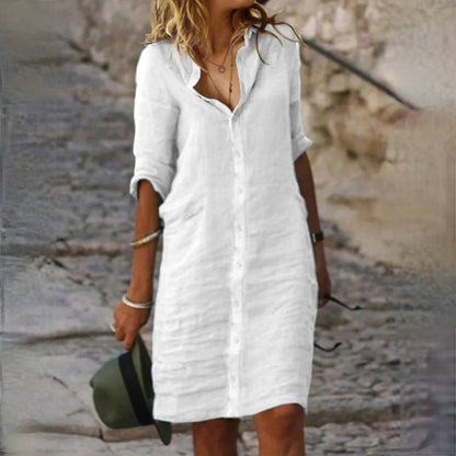 Veva™ Summer casual shirt dress