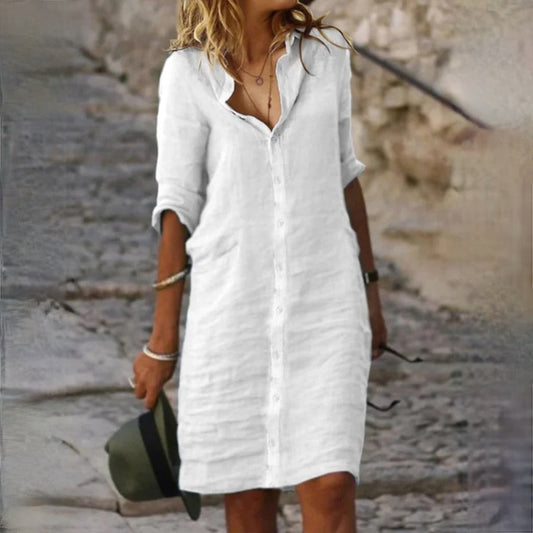 Veva™ Summer casual shirt dress