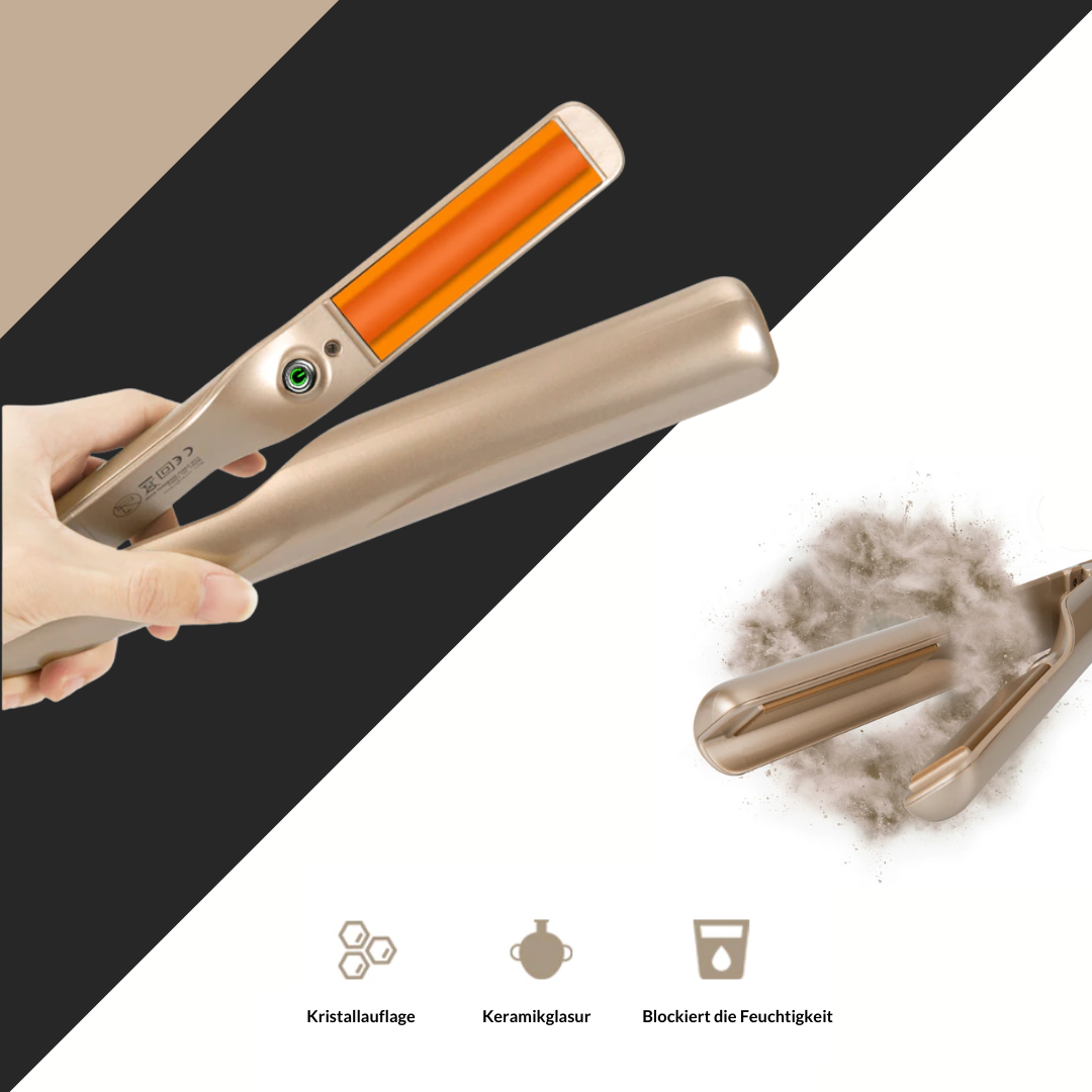 TwistLine™️ 2 in 1 curling iron and hair straightener
