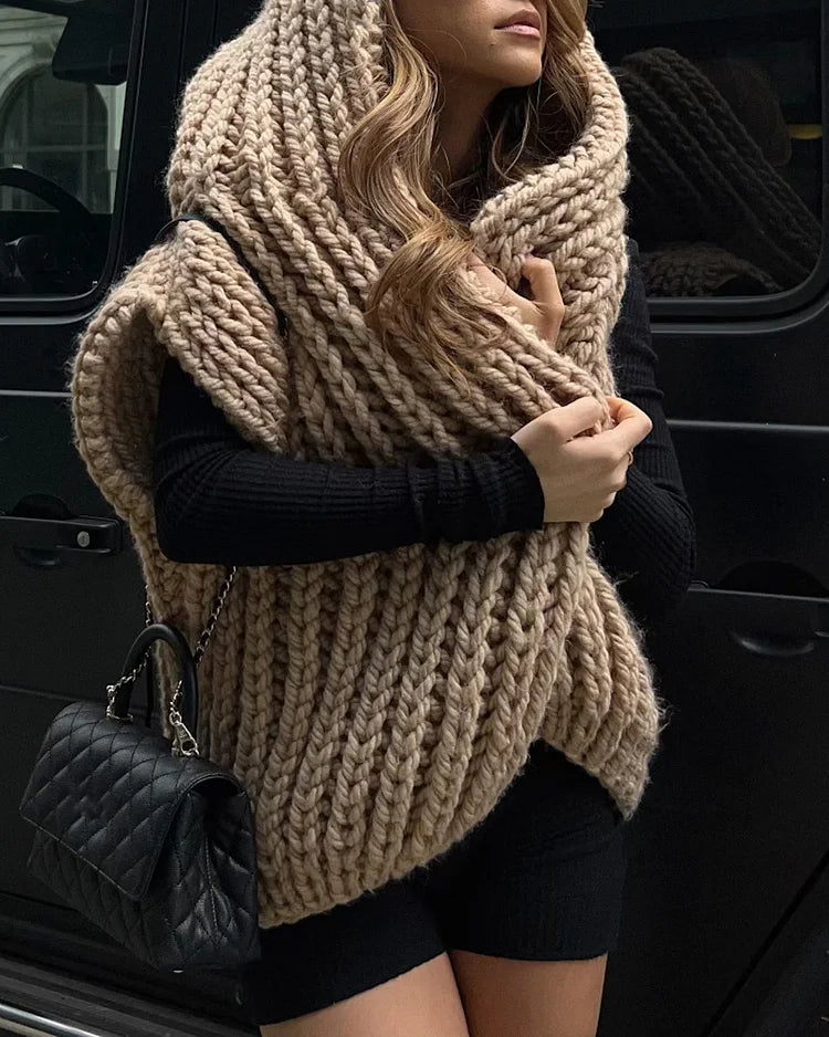 Dixie™ Loose knit sweater with hood